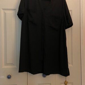 2x, slightly sheer, short sleeve, top